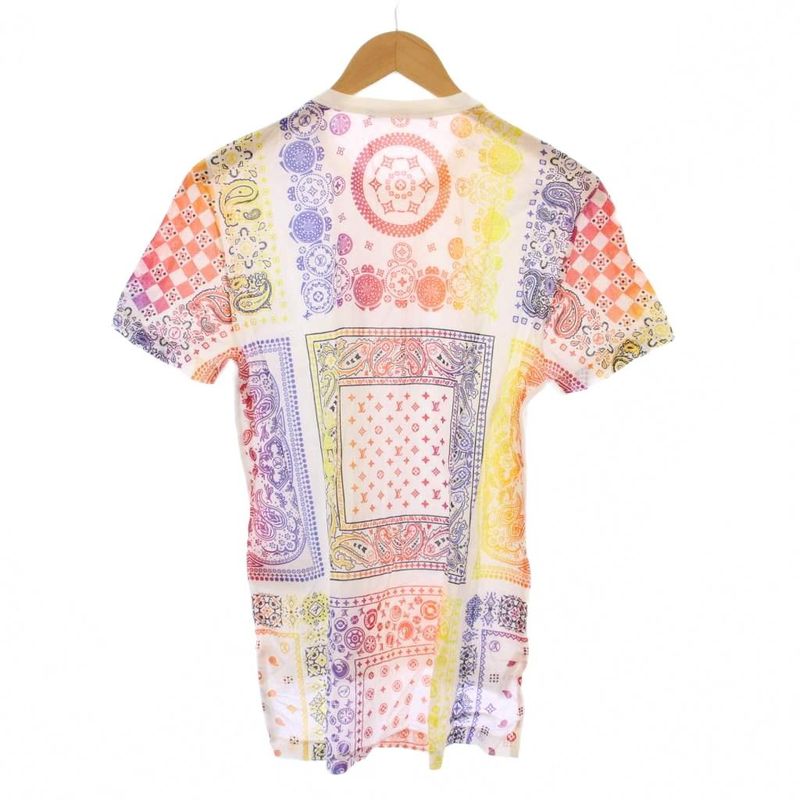 Louis Vuitton Fragment Paisley Monogram T-shirt Short Sleeve Crew Neck Cutout