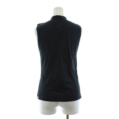 Gucci Blouse Pullover Sleeveless Half Button S Black 154801 X3055 KU