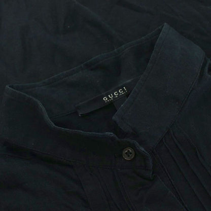 Gucci Blouse Pullover Sleeveless Half Button S Black 154801 X3055 KU