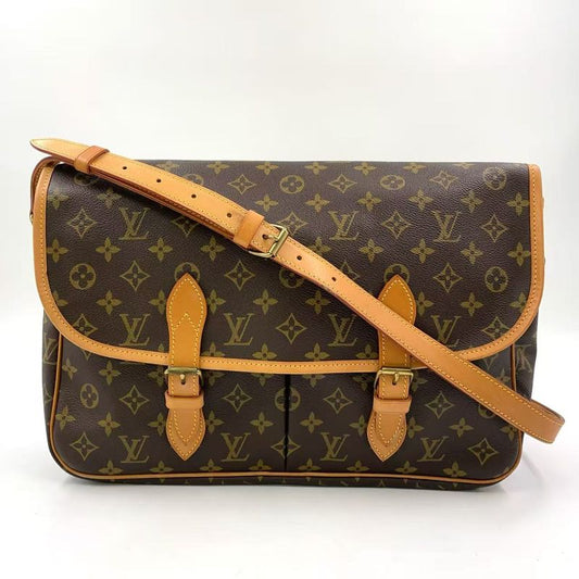 Louis Vuitton Giveshier GM Monogram Leather ×PVC Brown Shoulder Bag Gold M42249
