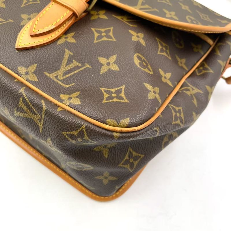 Louis Vuitton Giveshier GM Monogram Leather ×PVC Brown Shoulder Bag Gold M42249