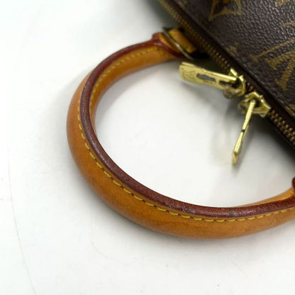 Louis Vuitton Alma PM Monogram Leather × PVC Brown Handbag Gold M51130