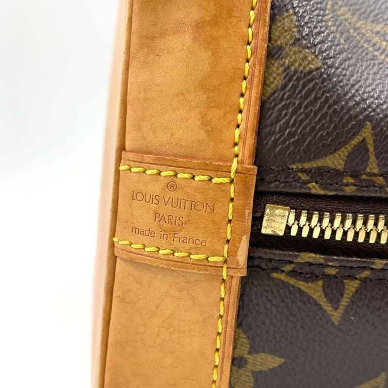 Louis Vuitton Alma PM Monogram Leather × PVC Brown Handbag Gold M51130