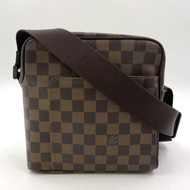 Louis Vuitton Olaf PM Damier Ebene Damier Ebene Leather × PVC Brown Shoulder