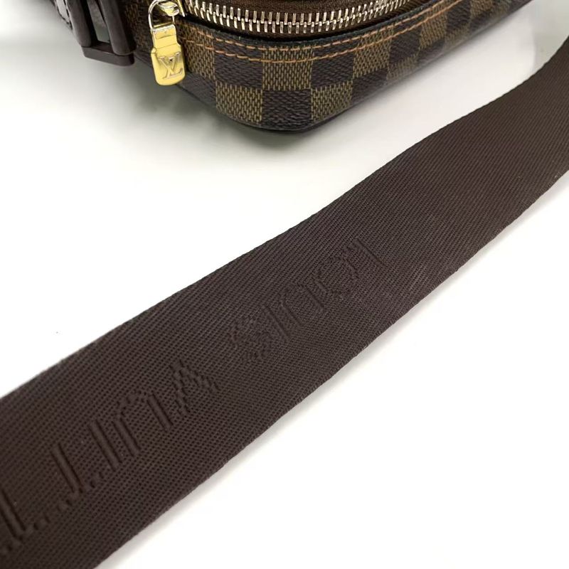 Louis Vuitton Olaf PM Damier Ebene Damier Ebene Leather × PVC Brown Shoulder