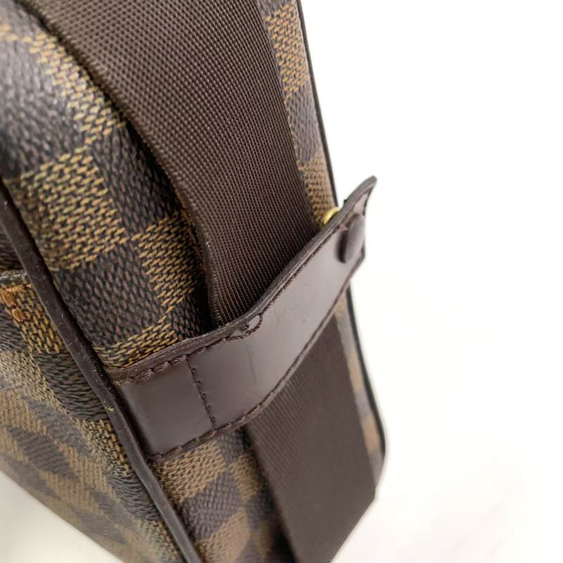 Louis Vuitton Olaf PM Damier Ebene Damier Ebene Leather × PVC Brown Shoulder