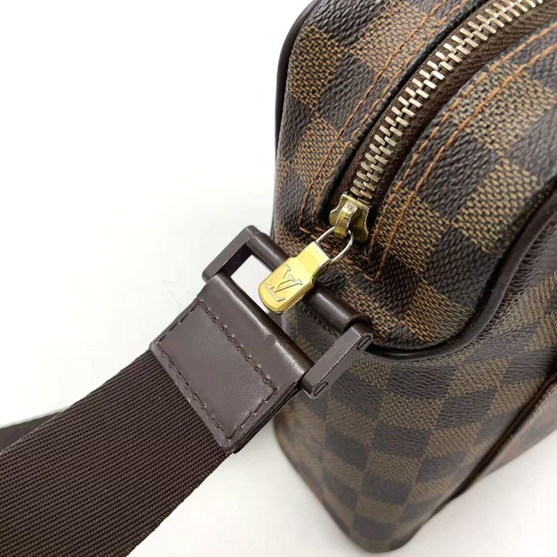 Louis Vuitton Olaf PM Damier Ebene Damier Ebene Leather × PVC Brown Shoulder