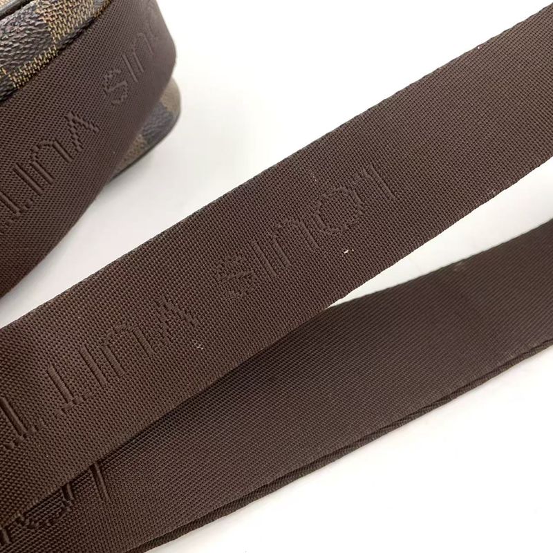 Louis Vuitton Olaf PM Damier Ebene Damier Ebene Leather × PVC Brown Shoulder