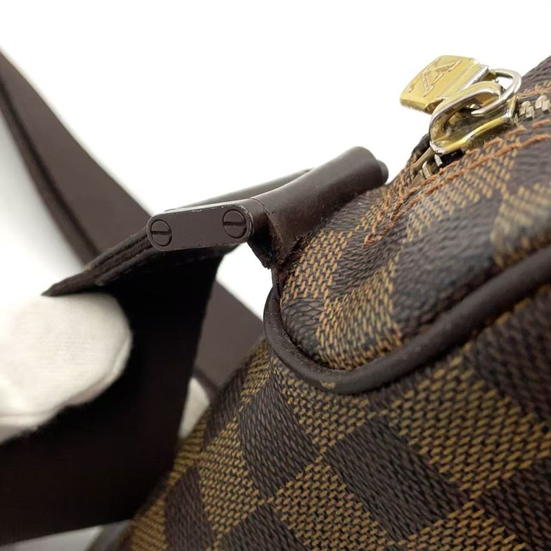 Louis Vuitton Olaf PM Damier Ebene Damier Ebene Leather × PVC Brown Shoulder