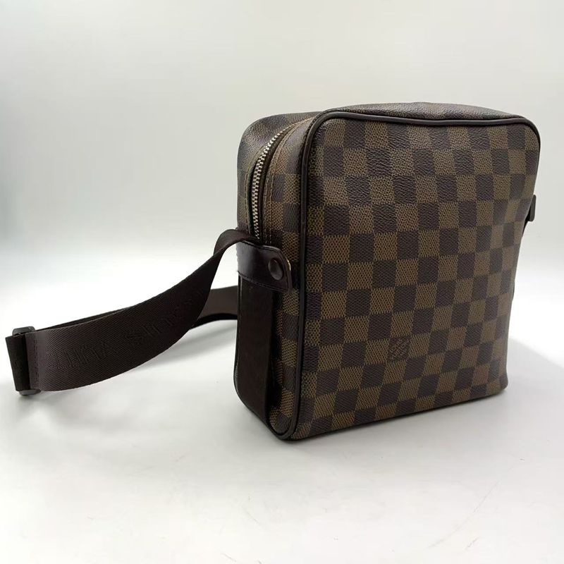 Louis Vuitton Olaf PM Damier Ebene Damier Ebene Leather × PVC Brown Shoulder