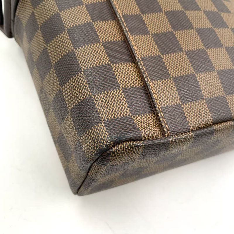 Louis Vuitton Olaf PM Damier Ebene Damier Ebene Leather × PVC Brown Shoulder
