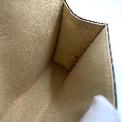 Louis Vuitton Pochette Twin PM Monogram Leather × PVC Brown Shoulder Bag Gold