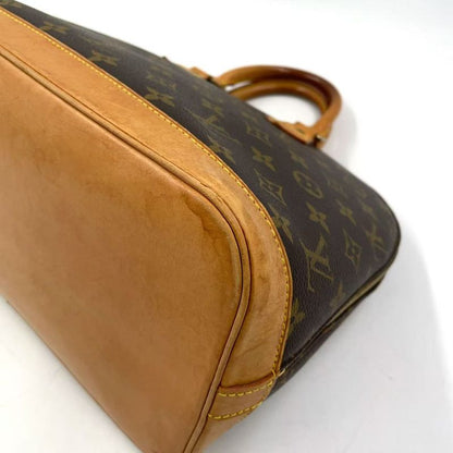 Louis Vuitton Alma PM Monogram Leather × PVC Brown Handbag Gold M51130