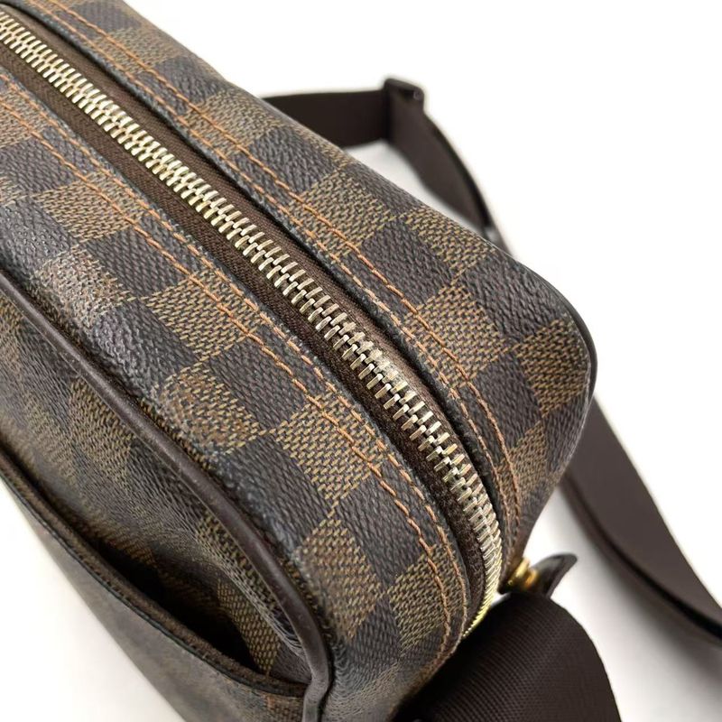 Louis Vuitton Olaf PM Damier Ebene Damier Ebene Leather × PVC Brown Shoulder