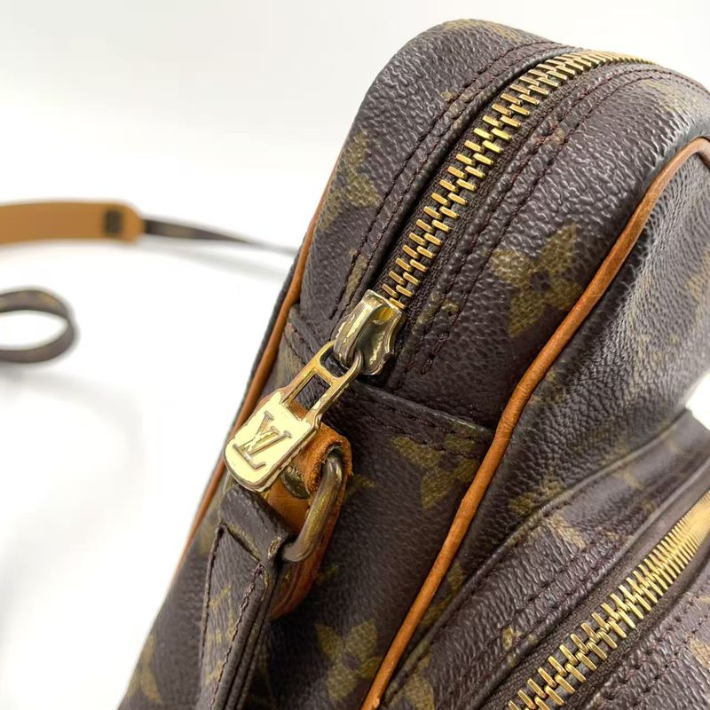 Louis Vuitton Amazon Monogram Leather × PVC Brown Shoulder Bag Gold M45236