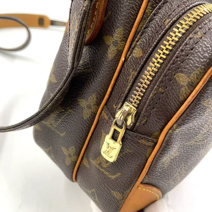 Louis Vuitton Amazon Monogram Leather × PVC Brown Shoulder Bag Gold M45236