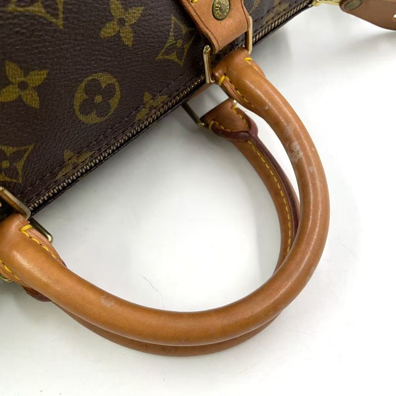 Louis Vuitton Speedy 30 Monogram Leather X PVC Brown Handbag Gold M41526