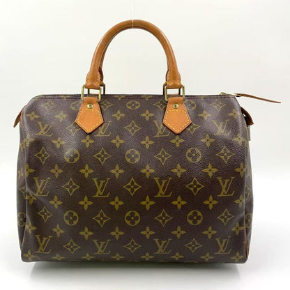 Louis Vuitton Speedy 30 Monogram Leather X PVC Brown Handbag Gold M41526