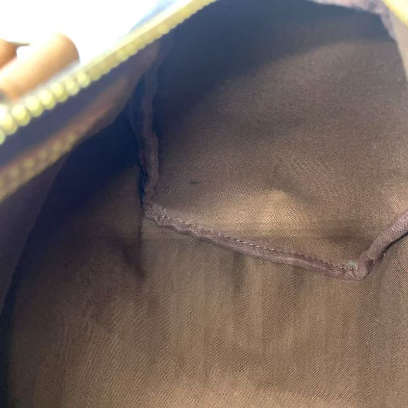 Louis Vuitton Speedy 30 Monogram Leather X PVC Brown Handbag Gold M41526