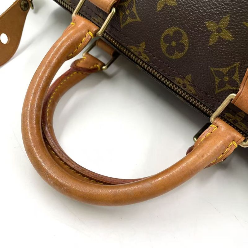 Louis Vuitton Speedy 30 Monogram Leather X PVC Brown Handbag Gold M41526