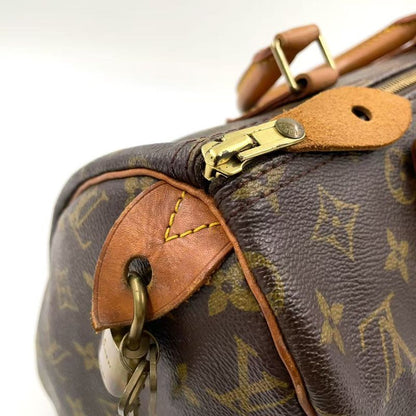 Louis Vuitton Speedy 30 Monogram Leather X PVC Brown Handbag Gold M41526
