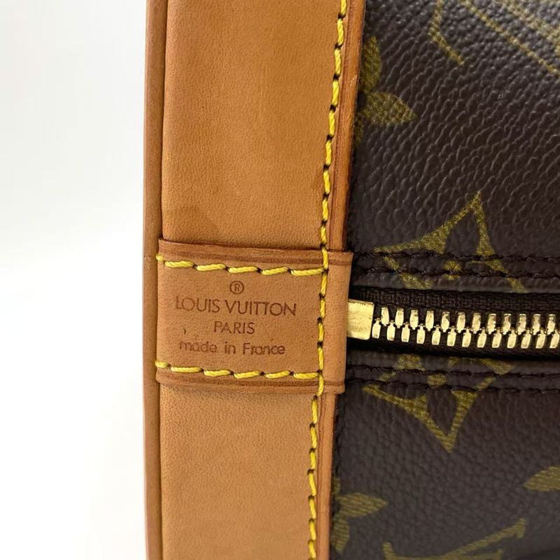 Louis Vuitton Alma PM Monogram Leather × PVC Brown Handbag Gold M51130