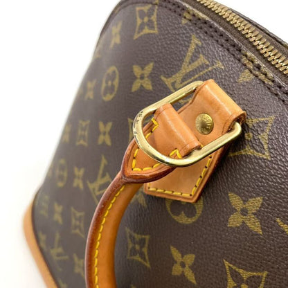 Louis Vuitton Alma PM Monogram Leather × PVC Brown Handbag Gold M51130