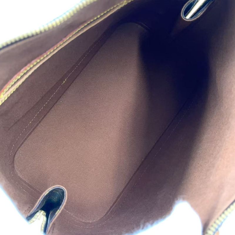 Louis Vuitton Alma PM Monogram Leather × PVC Brown Handbag Gold M51130