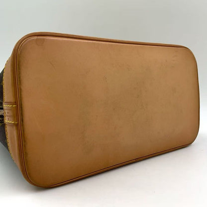 Louis Vuitton Alma PM Monogram Leather × PVC Brown Handbag Gold M51130