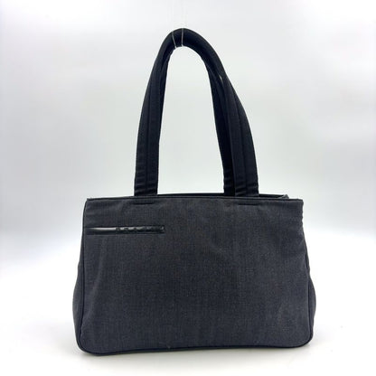 Prada Sport Leather X Canvas Dark Gray Handbag