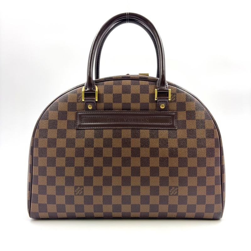 Louis Vuitton Nolita Damier Ebene Damier Ebene Leather × PVC Brown Handbag Gold