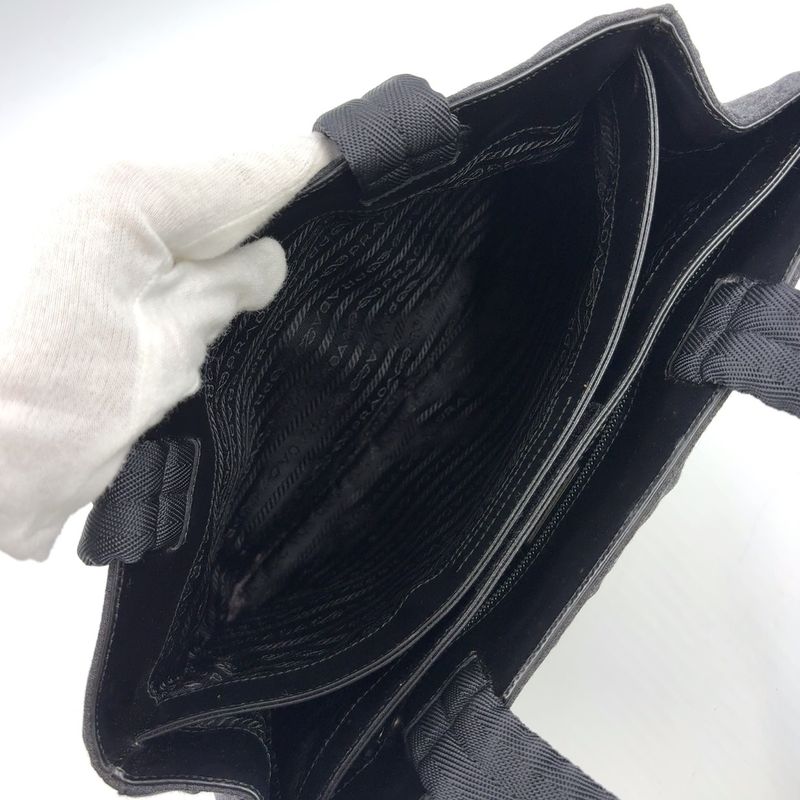 Prada Sport Leather X Canvas Dark Gray Handbag