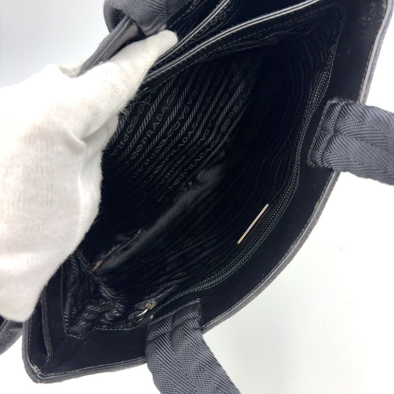 Prada Sport Leather X Canvas Dark Gray Handbag