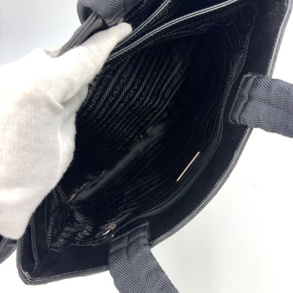 Prada Sport Leather X Canvas Dark Gray Handbag