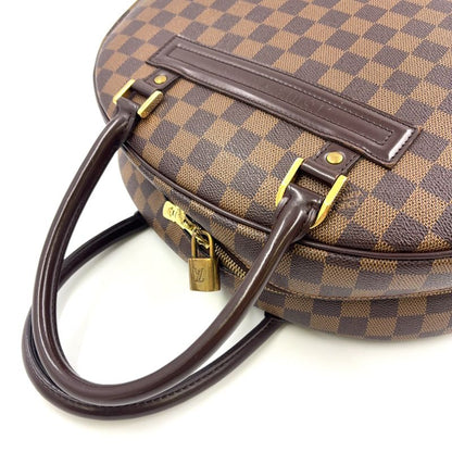 Louis Vuitton Nolita Damier Ebene Damier Ebene Leather × PVC Brown Handbag Gold