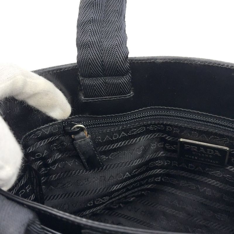 Prada Sport Leather X Canvas Dark Gray Handbag