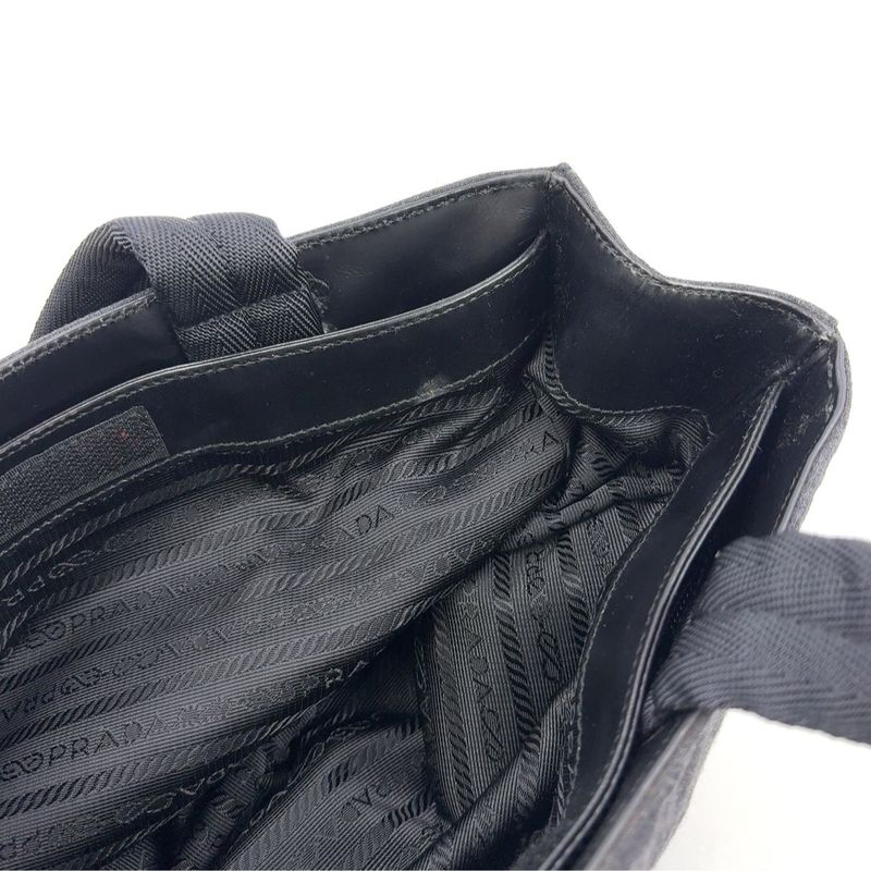 Prada Sport Leather X Canvas Dark Gray Handbag