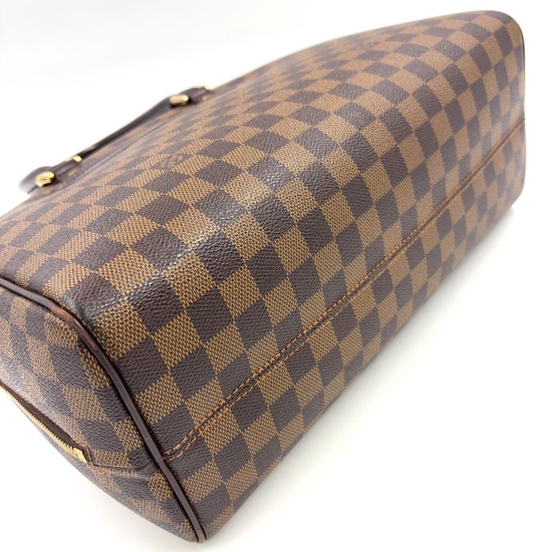 Louis Vuitton Nolita Damier Ebene Damier Ebene Leather × PVC Brown Handbag Gold