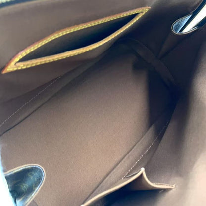 Louis Vuitton Alma PM Monogram Leather × PVC Brown Handbag Gold M51130