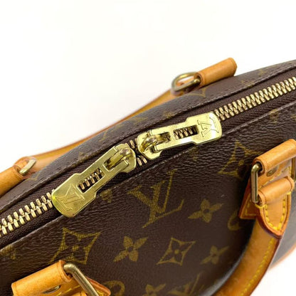 Louis Vuitton Alma PM Monogram Leather × PVC Brown Handbag Gold M51130
