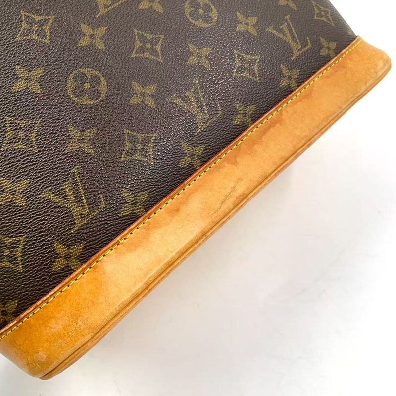 Louis Vuitton Alma PM Monogram Leather × PVC Brown Handbag Gold M51130
