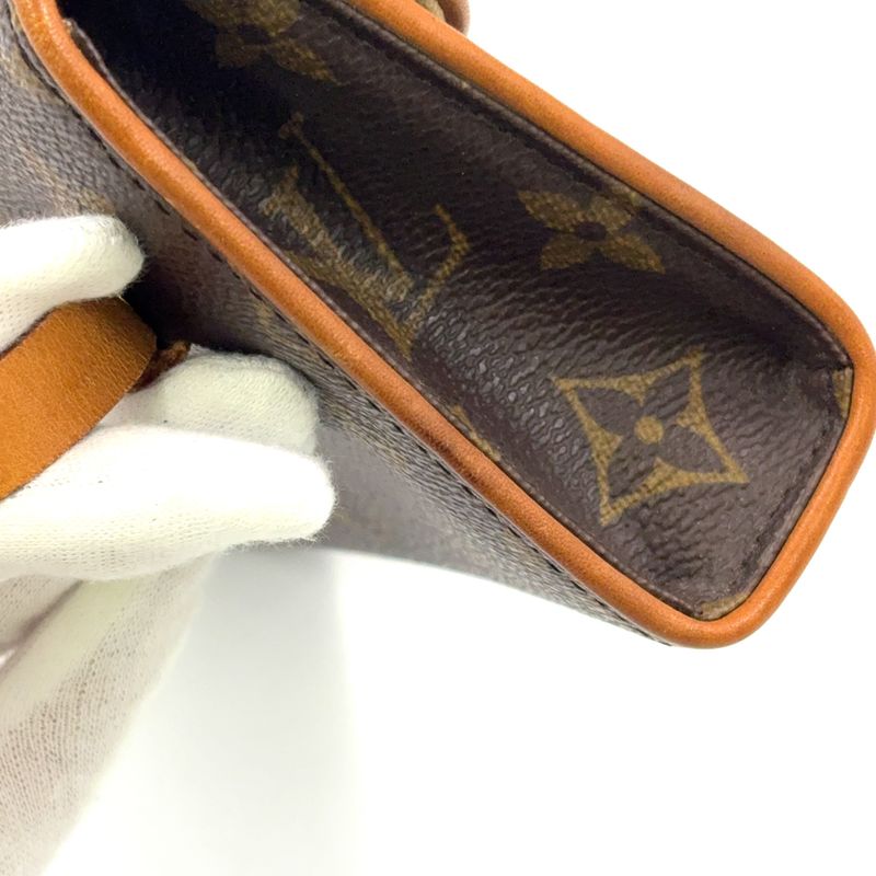 Louis Vuitton Pochette Twin PM Monogram XS Leather X PVC Brown Shoulder Bag