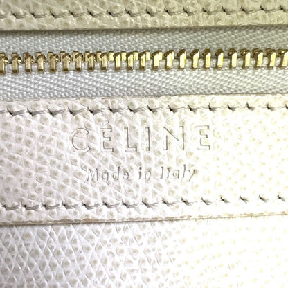 Celine Vertical Cabas 2WAY Shoulder Leather Off White Handbag Gold