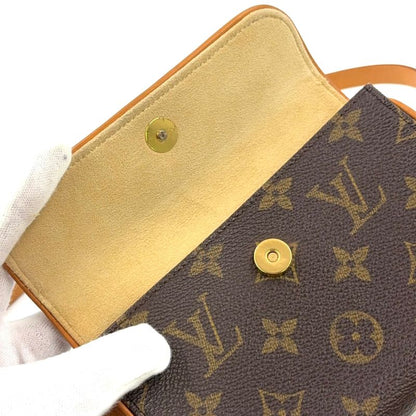 Louis Vuitton Pochette Twin PM Monogram XS Leather X PVC Brown Shoulder Bag