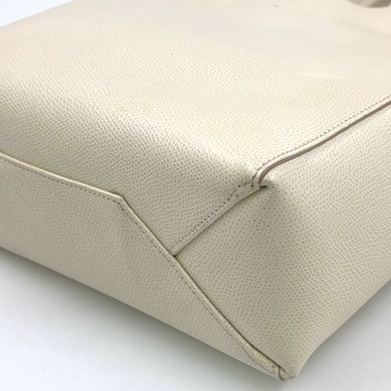 Celine Vertical Cabas 2WAY Shoulder Leather Off White Handbag Gold