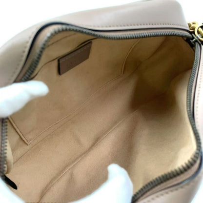 Gucci GG Marmont Quilted Small Chain Leather Beige Shoulder Bag Gold 447632