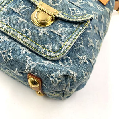 Louis Vuitton Baggy GM Monogram Denim Monogram Denim Leather × Denim Blue ×