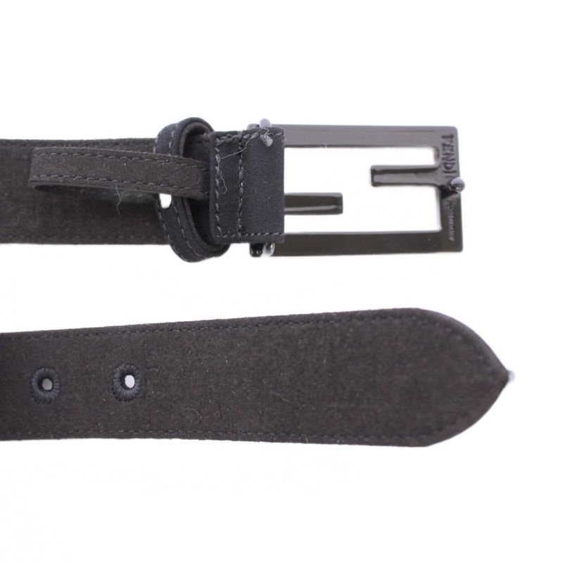 Fendi Belt FF Buckle 40 Black BB - OH