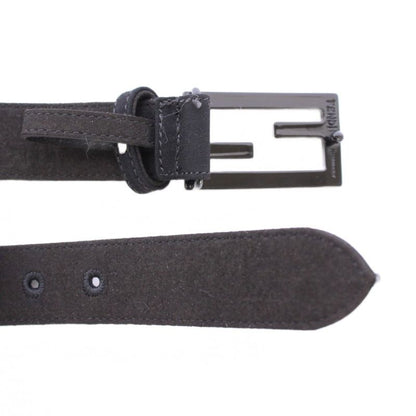 Fendi Belt FF Buckle 40 Black BB - OH
