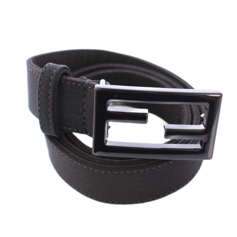 Fendi Belt FF Buckle 40 Black BB - OH